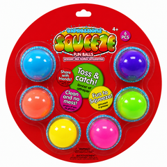 Expressions Rainbow Squeeze Ball Fidget Toys (6pc) – Colorful Stress Relief Sensory Squishy Set-1