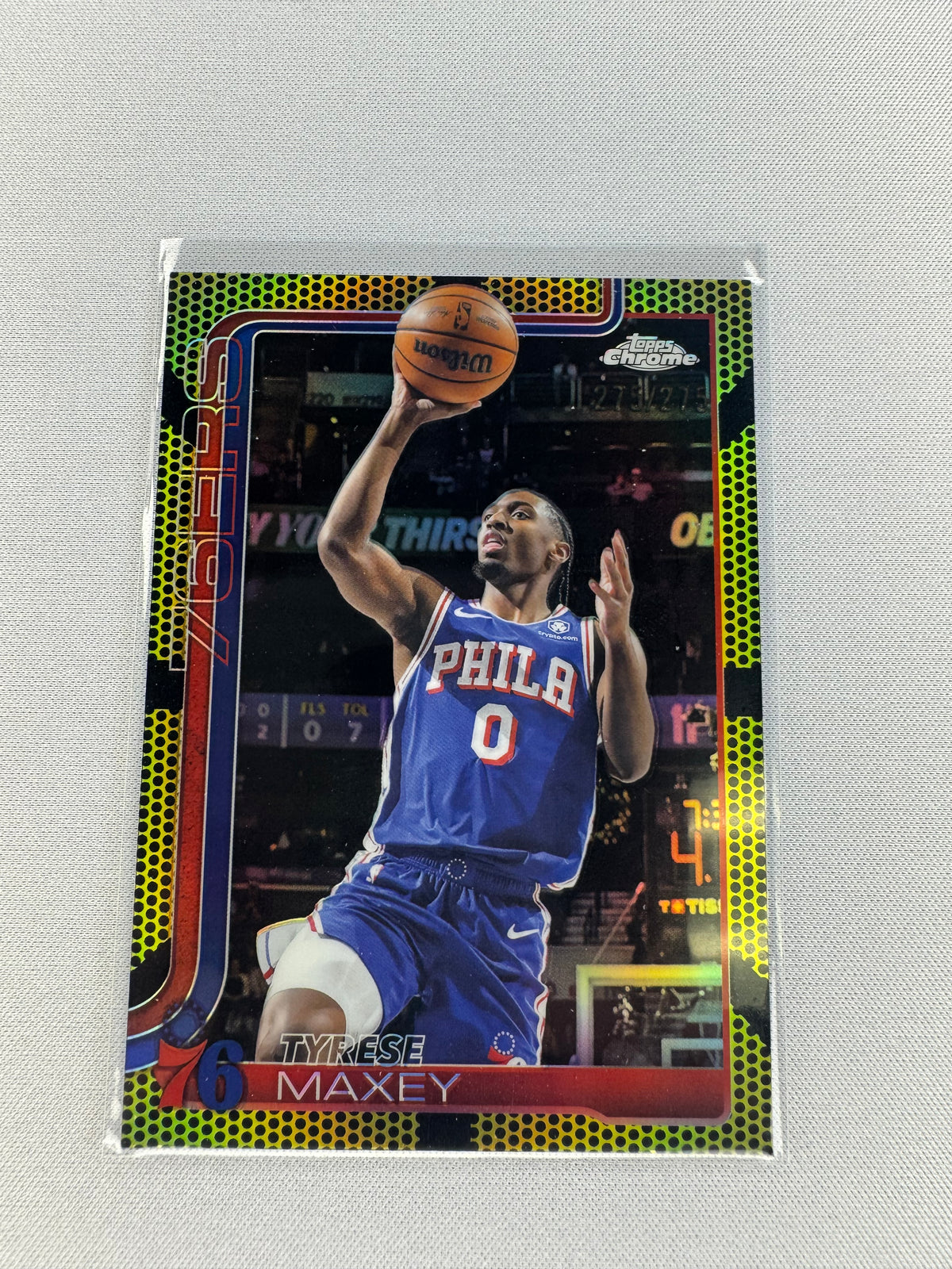 2025 Tyrese Maxey Yellow Basketball /275-1