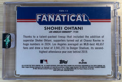 2025 Topps Chrome Shohei Ohtani Fanatical #FAN-13 SSP-2