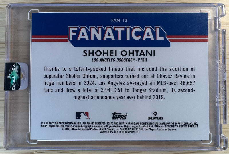 2025 Topps Chrome Shohei Ohtani Fanatical #FAN-13 SSP-2