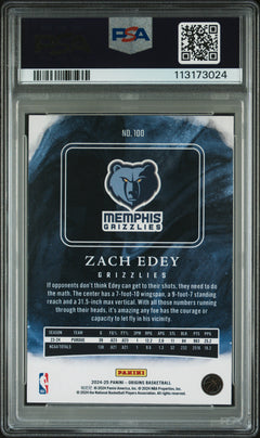 2024 origins Zach Edey PSA 10-2