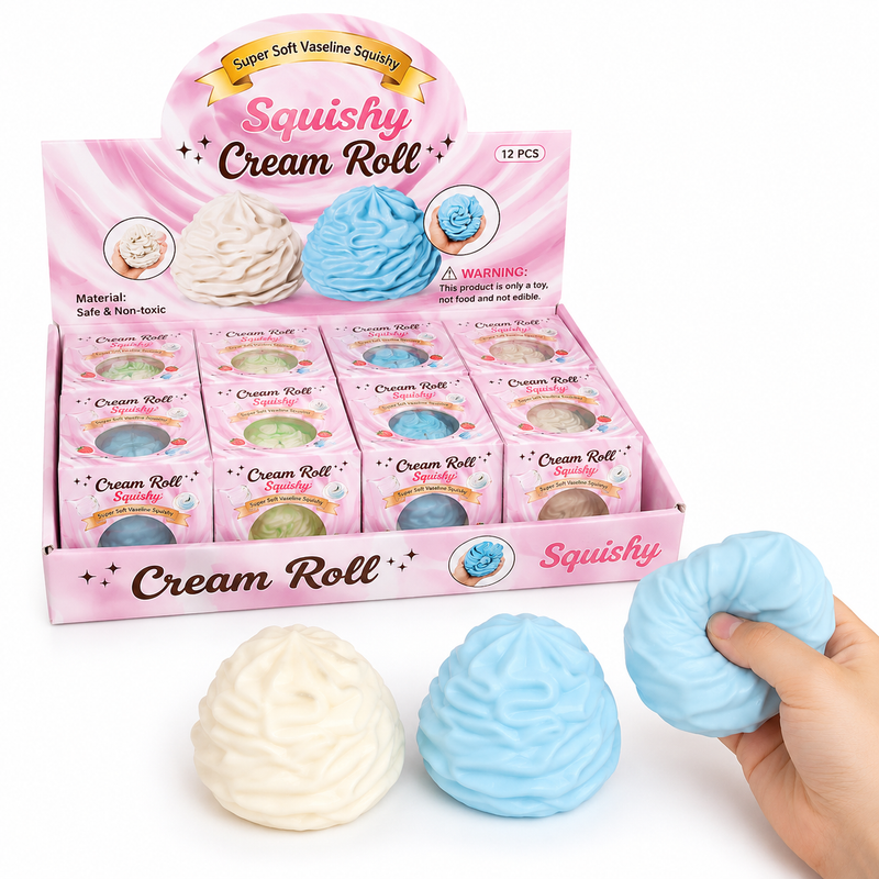 Cream Roll Vaseline Squishy – Assorted Colors-1