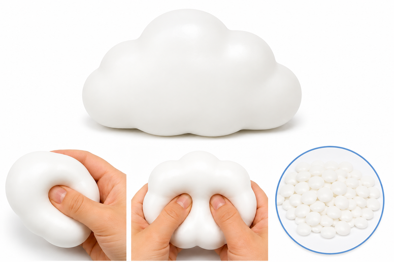 Plain White Cloud Crunchy Squishy-2