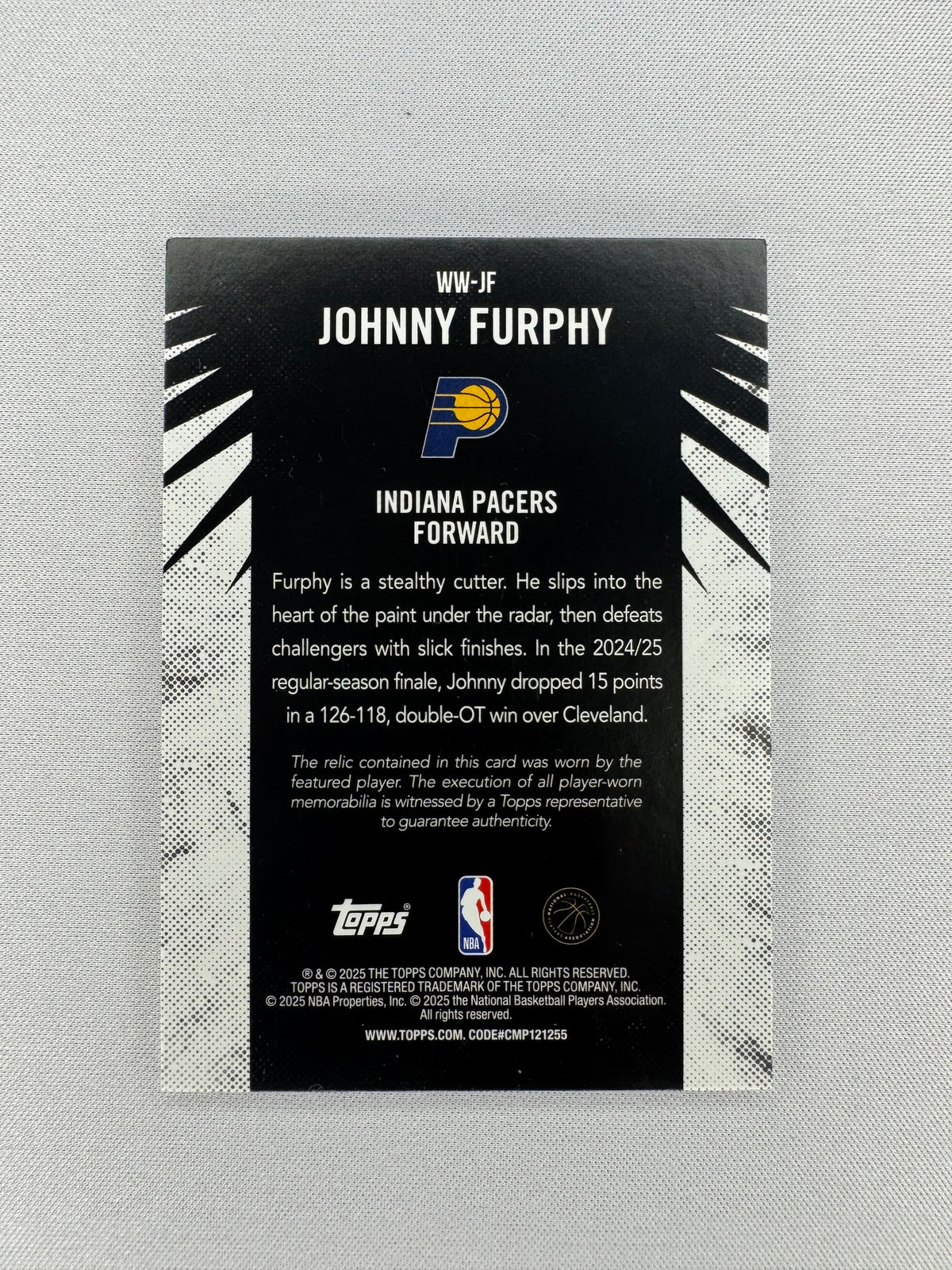 2025 Johnny Furphy green /99 WW-JF-2