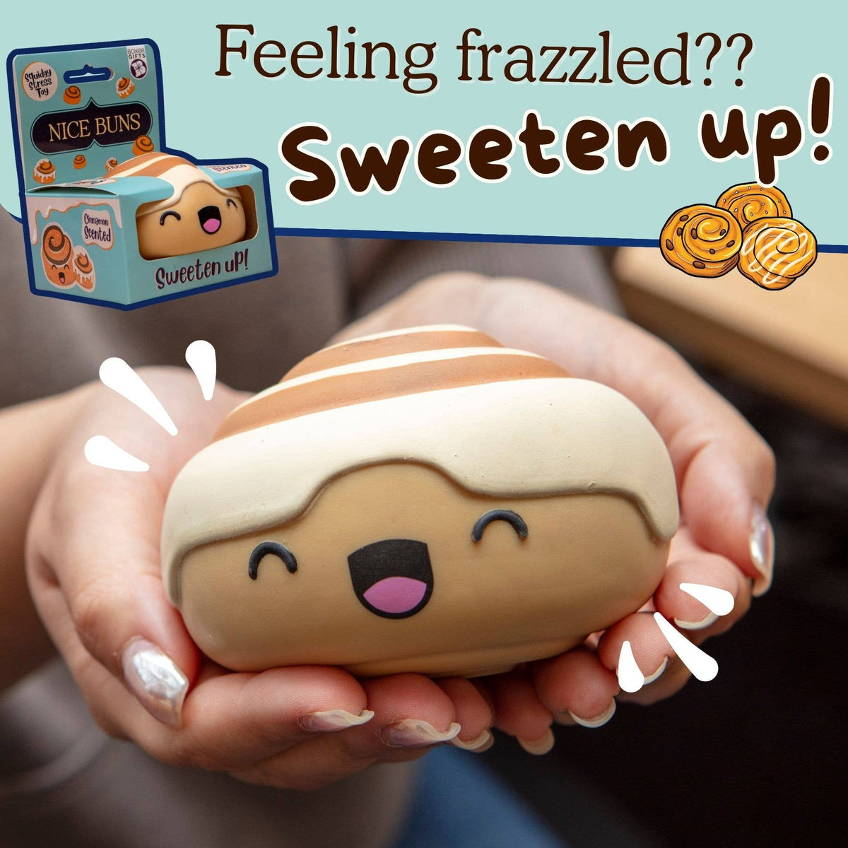 Squishy Stress Ball Toy - Nice Buns - Novelty Fidget Kidult-2