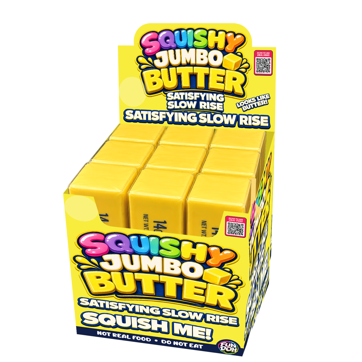 Fun Doh Jumbo Butter Squish Slow-Rise Fidget Toy