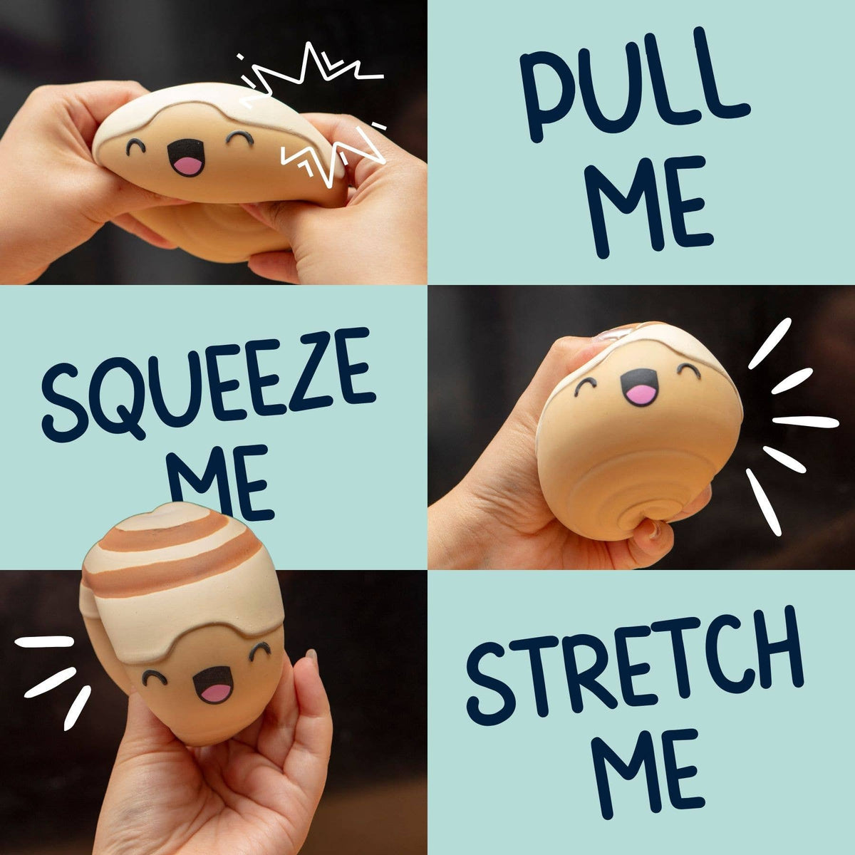 Squishy Stress Ball Toy - Nice Buns - Novelty Fidget Kidult-4