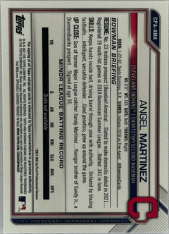 2021 Topps Bowman Chrome Prospect Angel Martinez Auto #CPA-AMA-2