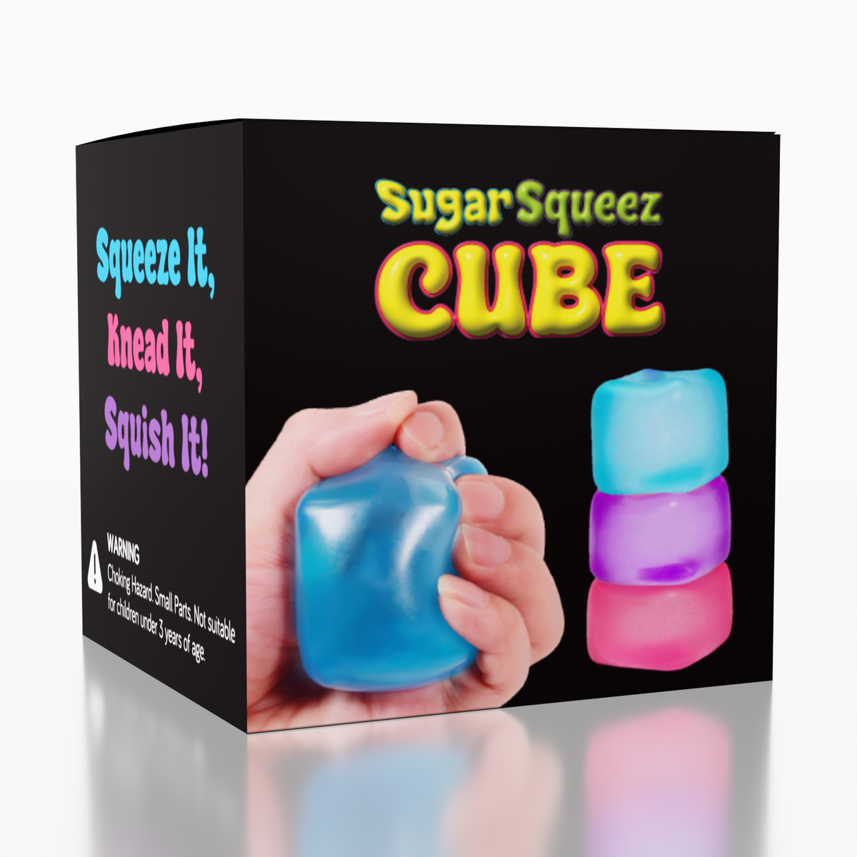 SugarSqueez Cube Large Squishy Fidget Sugar Stress Ball