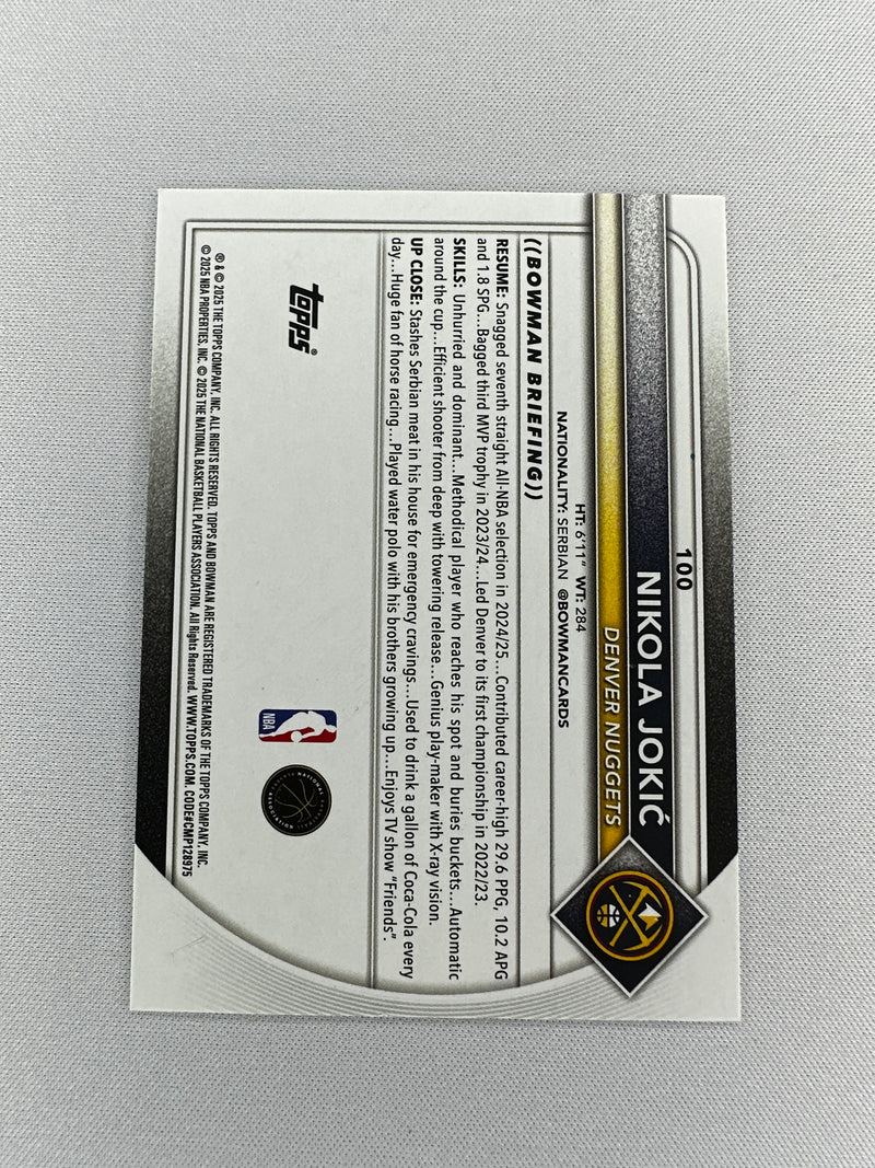 2025 Topps Bowman Nikola Jokic #100 /99-2