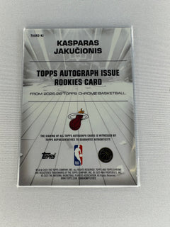 2025 Kasparas Jakucions Topps Chrome Auto TAUR2-KJ-2
