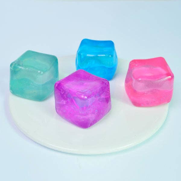 SugarSqueez Cube Squishy Fidget Sugar Stress Ball (1pc) Assorted Colors-4