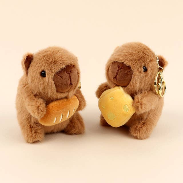 Cafe Bakery Capybara Plush Keychain Bag Charm-3