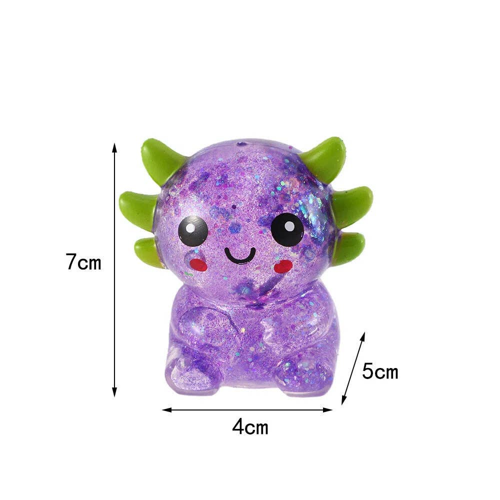 1 Cartoon Sequin prime, Capybara, Axolotl, highland cow Squishy Toy Slow Rising Stress Relief Squeeze Toy-7