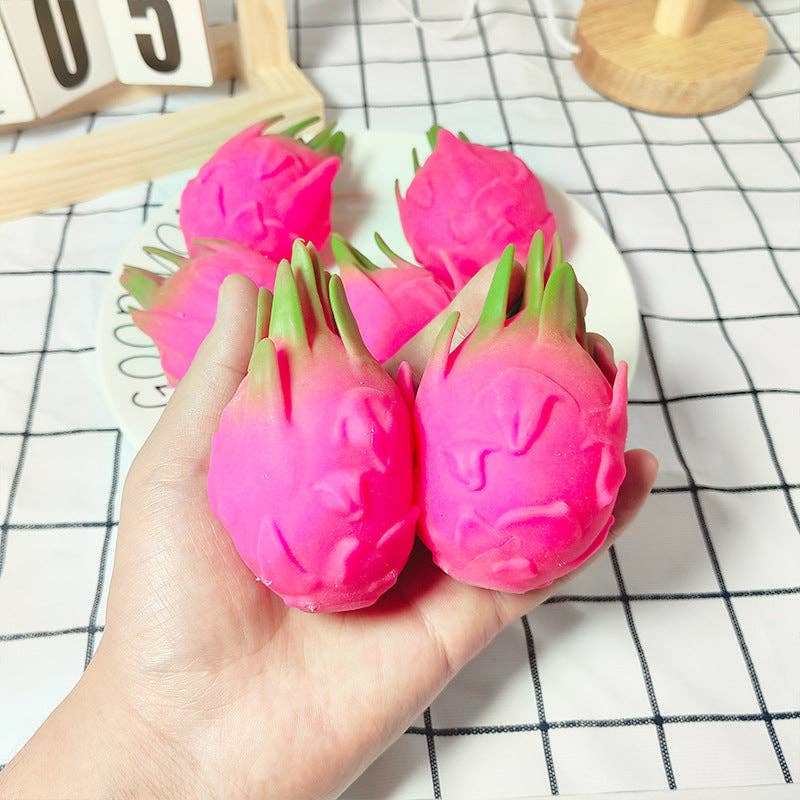 Simulation Fruit Mango Peach Dragon Fruit Squishy Slow Rising Stress Relief Squeeze Toy: Mango / 1 pc-12