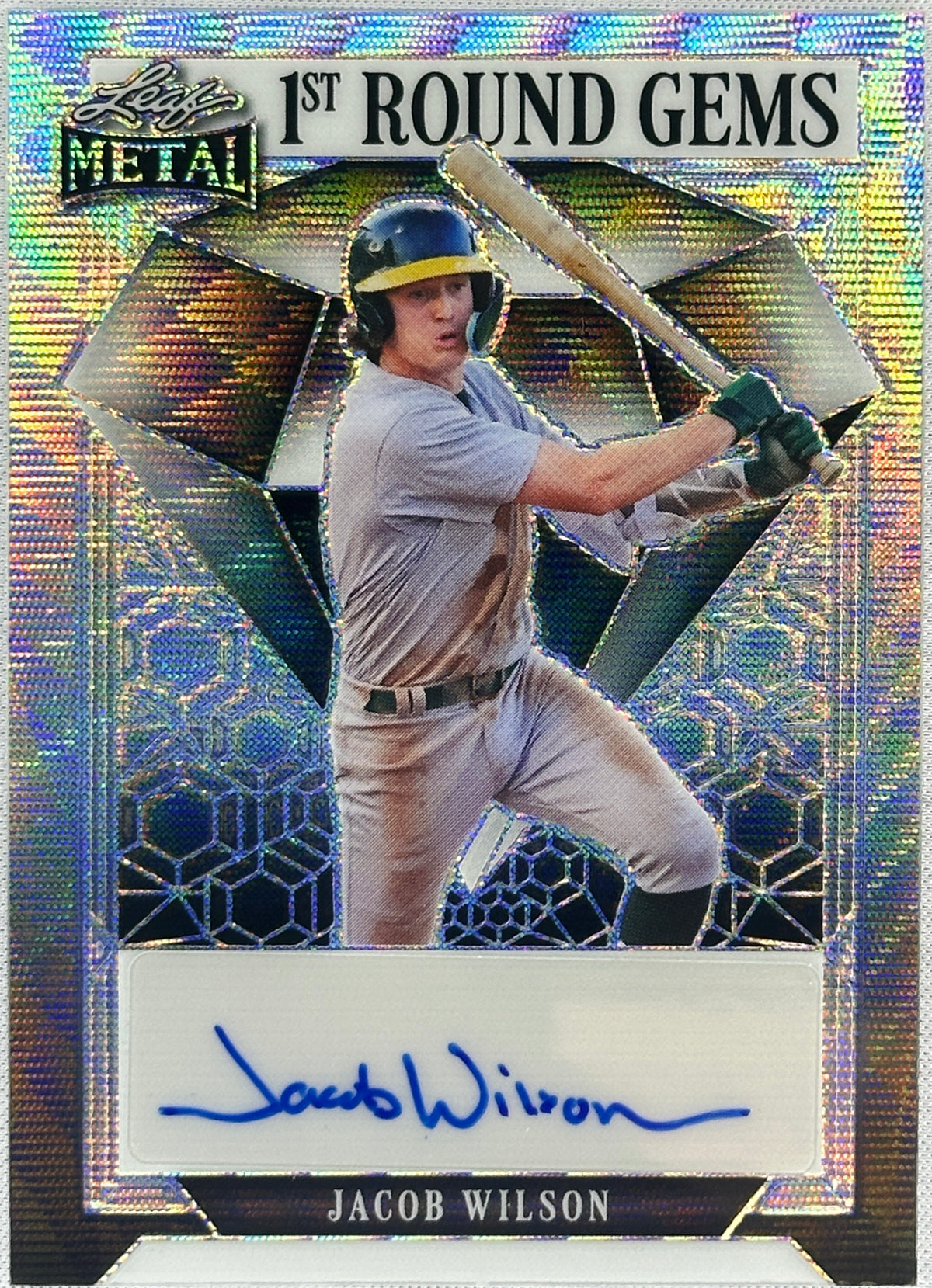 2023 Leaf Metal Jacob Wilson 1st Round Gems Auto /9 #IRG-JW2