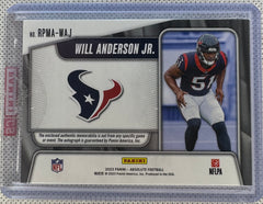 2023 Absolute Will Anderson JR ￼Rookie Premier /49 RPA RPMA-WAJ-2