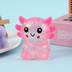 1 Cartoon Sequin prime, Capybara, Axolotl, highland cow Squishy Toy Slow Rising Stress Relief Squeeze Toy-5