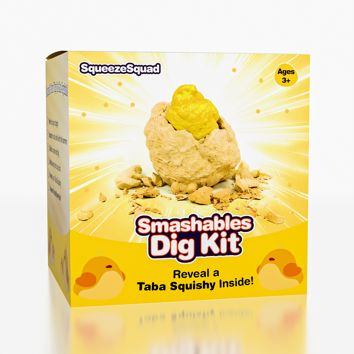 SqueezeSquad Taba Deluxe Smash and Squeeze Fidget Toy Chick