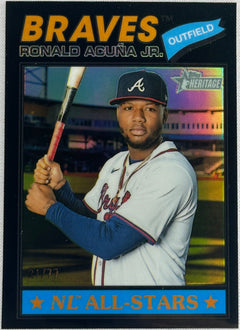 2026 Topps Heritage Ronald Acuña Jr. Black Refractor /77 #55-1