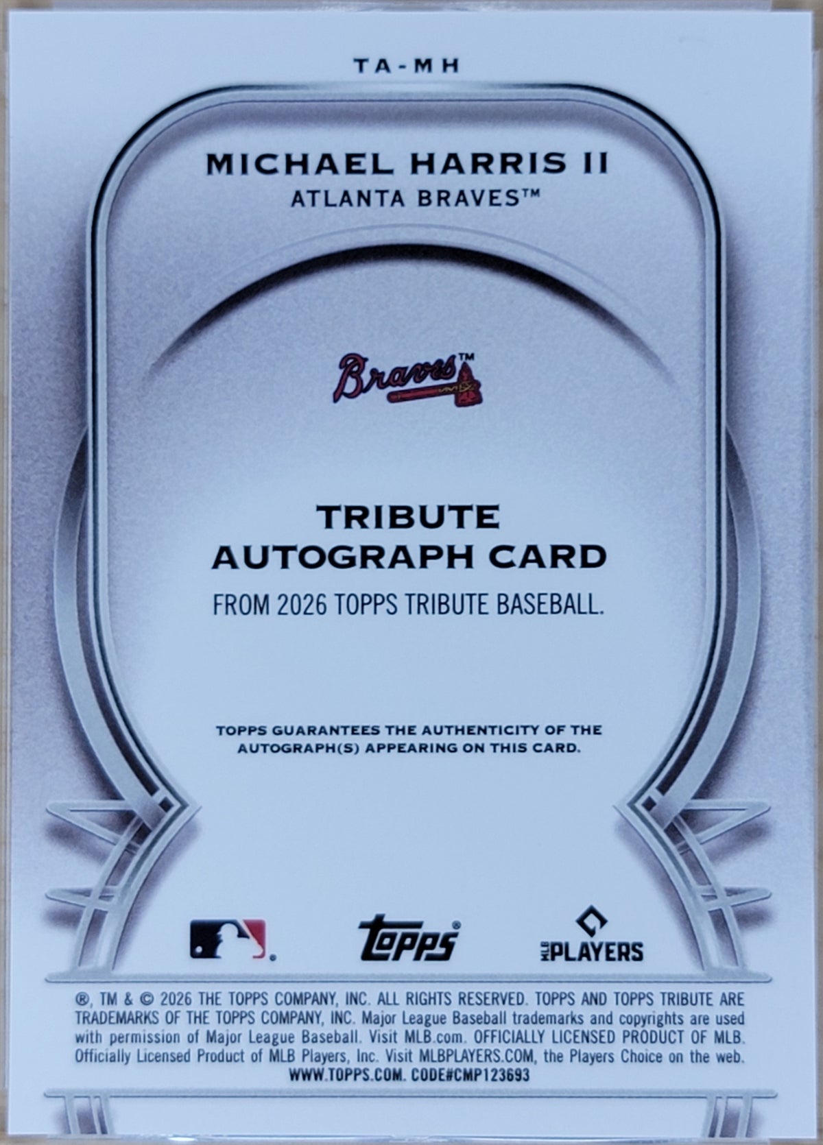 2026 Topps Tribute Michael Harris II Tribute Autographs Green #/99 AU #TA-MH-2