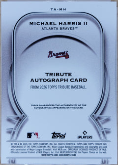 2026 Topps Tribute Michael Harris II Tribute Autographs Green #/99 AU #TA-MH-2