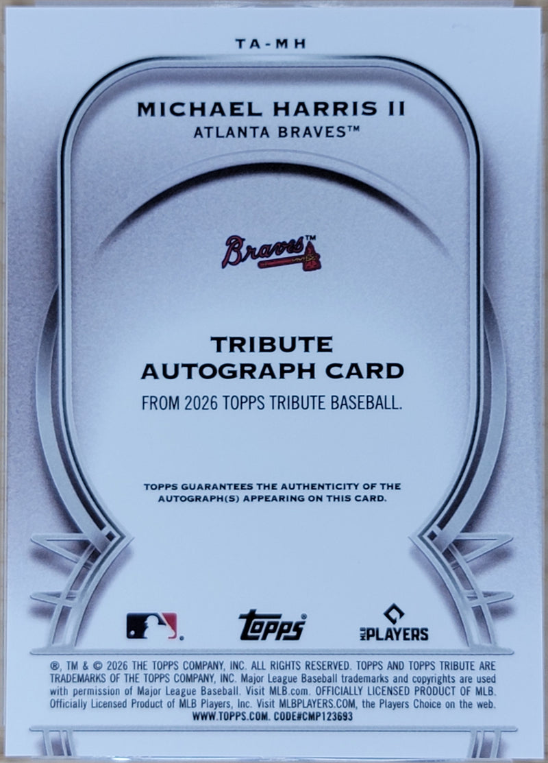 2026 Topps Tribute Michael Harris II Tribute Autographs Green #/99 AU #TA-MH-2