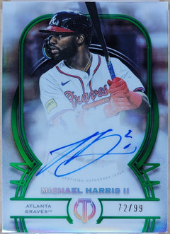 2026 Topps Tribute Michael Harris II Tribute Autographs Green #/99 AU #TA-MH-1