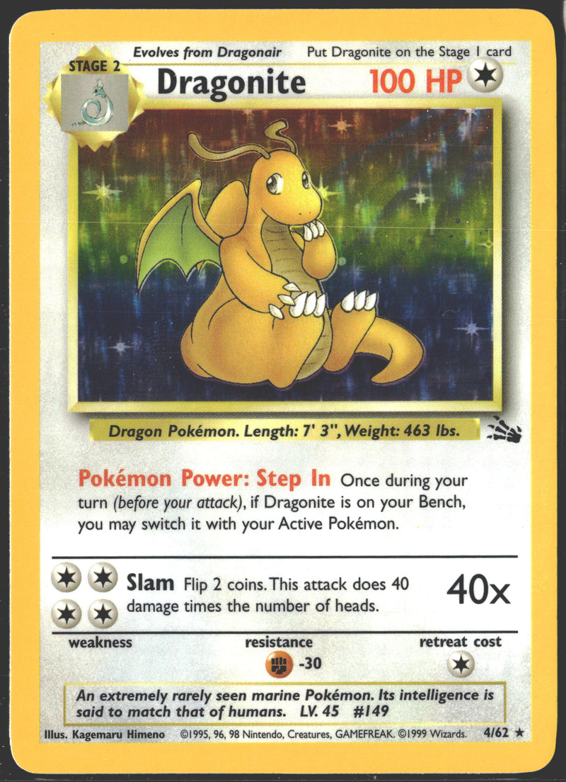 Dragonite Holo Fossil #04/62-1