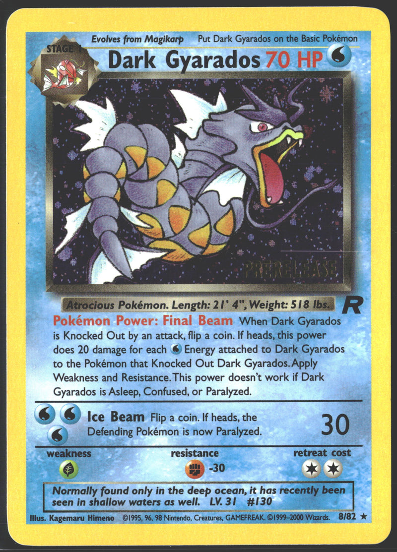 Dark Gyarados (Prerelease) WoTC Promo #08/82-1