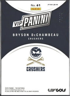 2025 Panini National Gold Pack VIP Bryson DeChambeau Hello Cracked Ice #61 /45-2