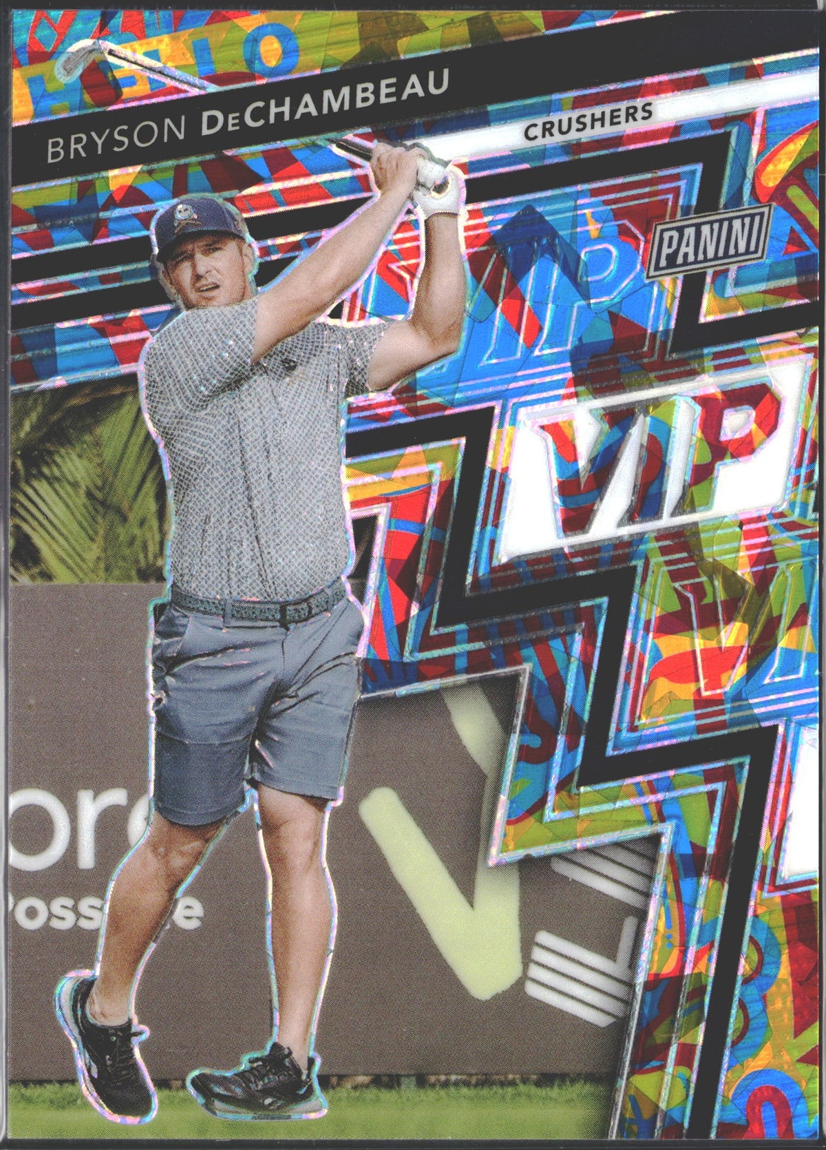 2025 Panini National Gold Pack VIP Bryson DeChambeau Hello Cracked Ice #61 /45-1
