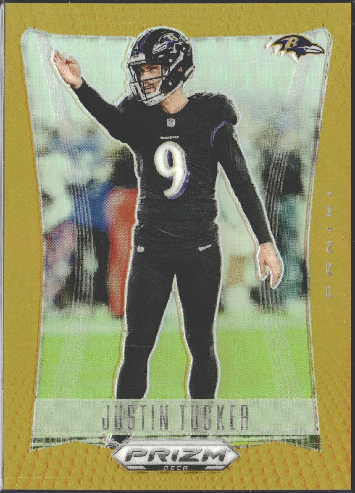 2024 Panini Prizm Deca Justin Tucker Gold Prizm #/10 #23-1