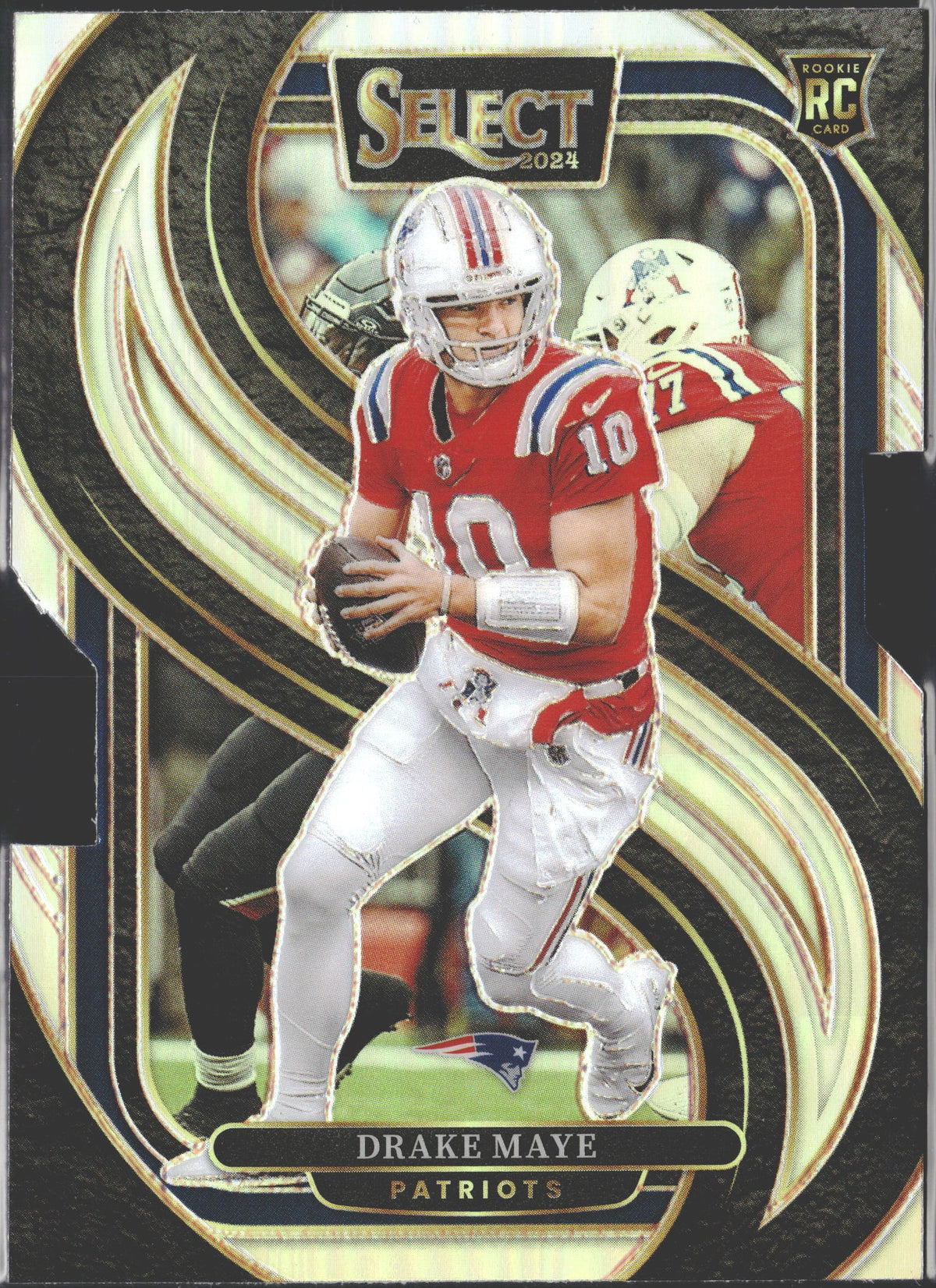 2024 Panini Select Drake Maye Silver Prizm Die Cut RC #113-1