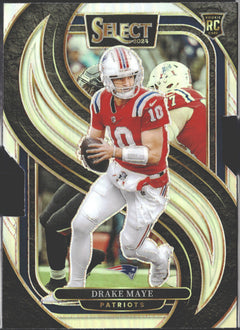 2024 Panini Select Drake Maye Silver Prizm Die Cut RC #113-1