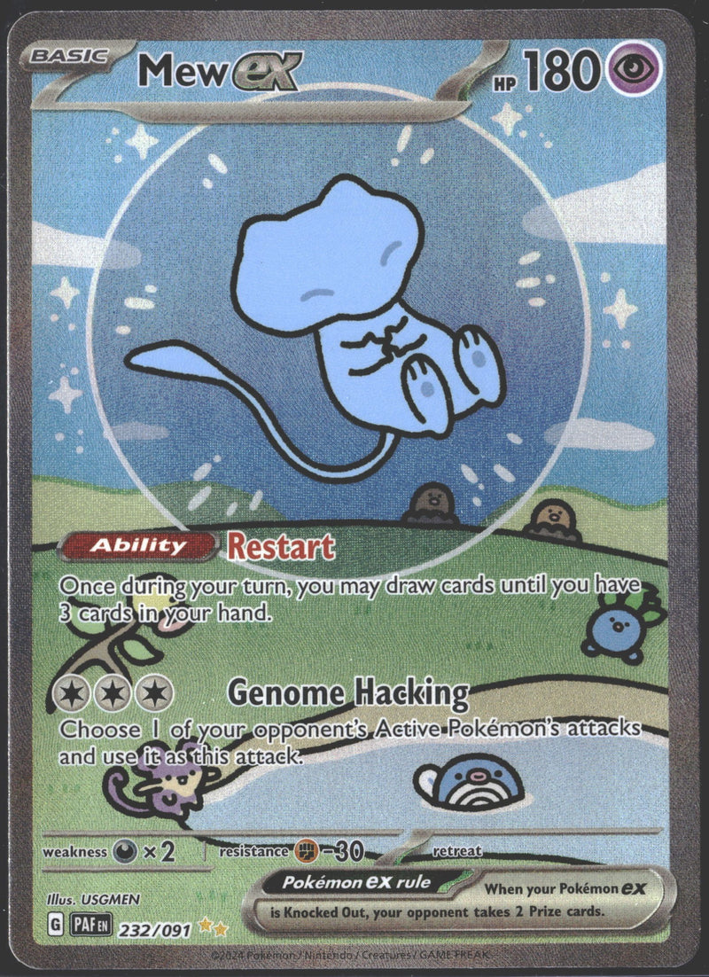 Mew ex SV: Paldean Fates #232/091 (Bubble Mew)-1