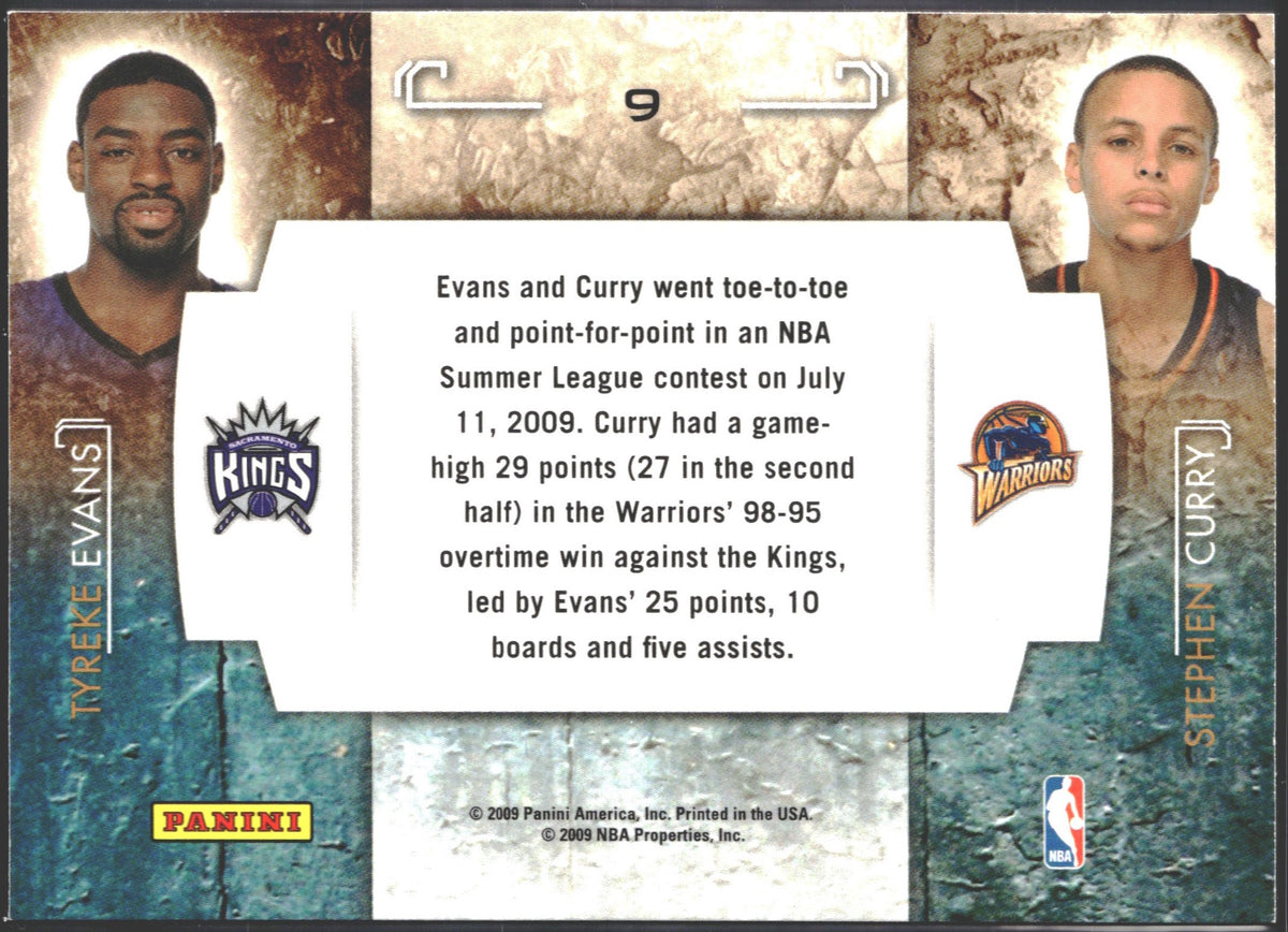 2009 Panini Rookies & Stars Stephen Curry / Tyreke Evans Studio Combo Rookies #9-2