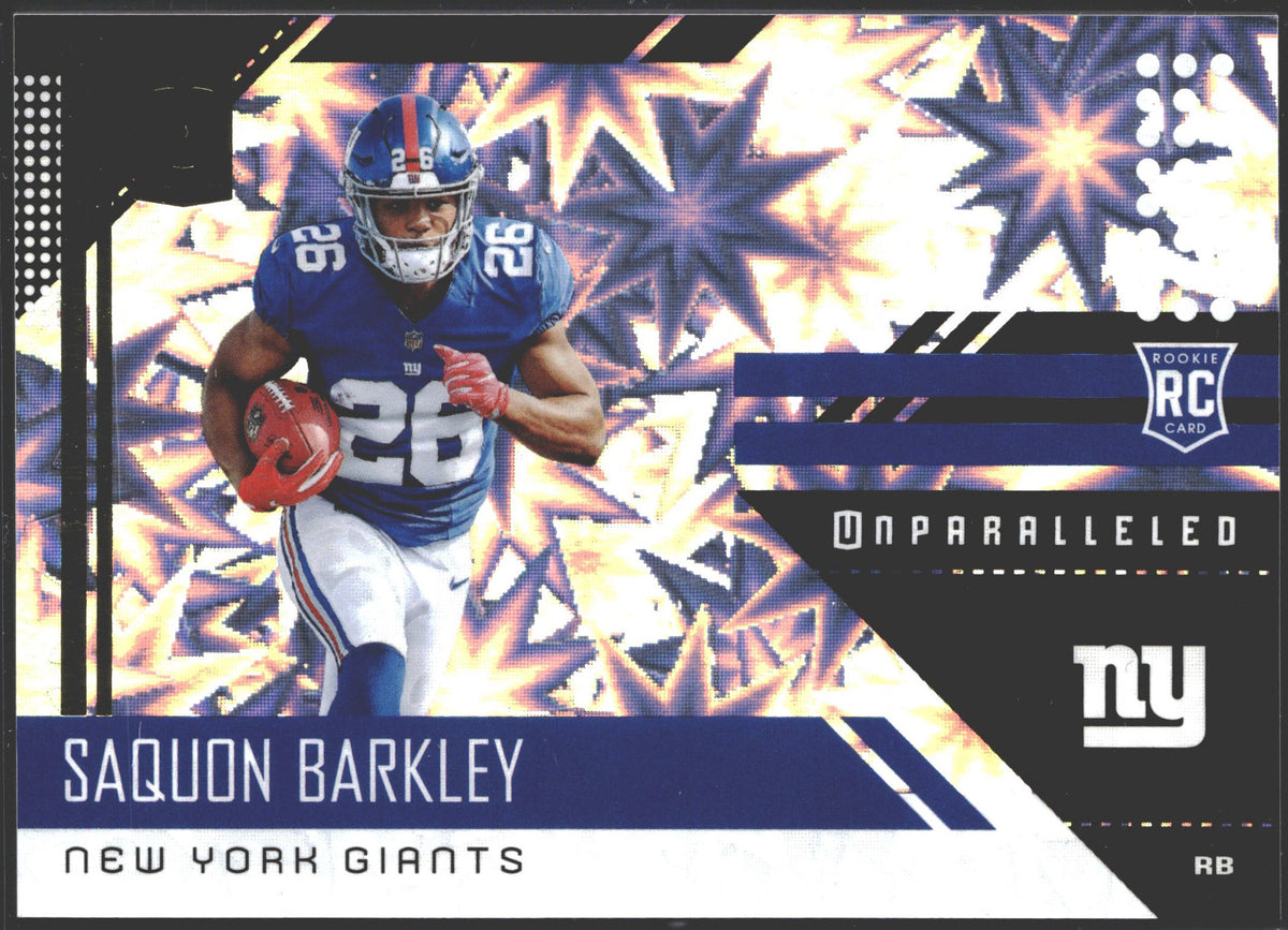2018 Panini Unparalleled Saquon Barkley Impact #/75 RC #213