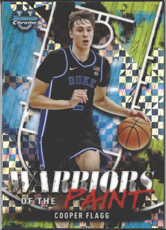 2024 Bowman University Chrome Cooper Flagg Warriors in the Paint Refractor #WP-7-1