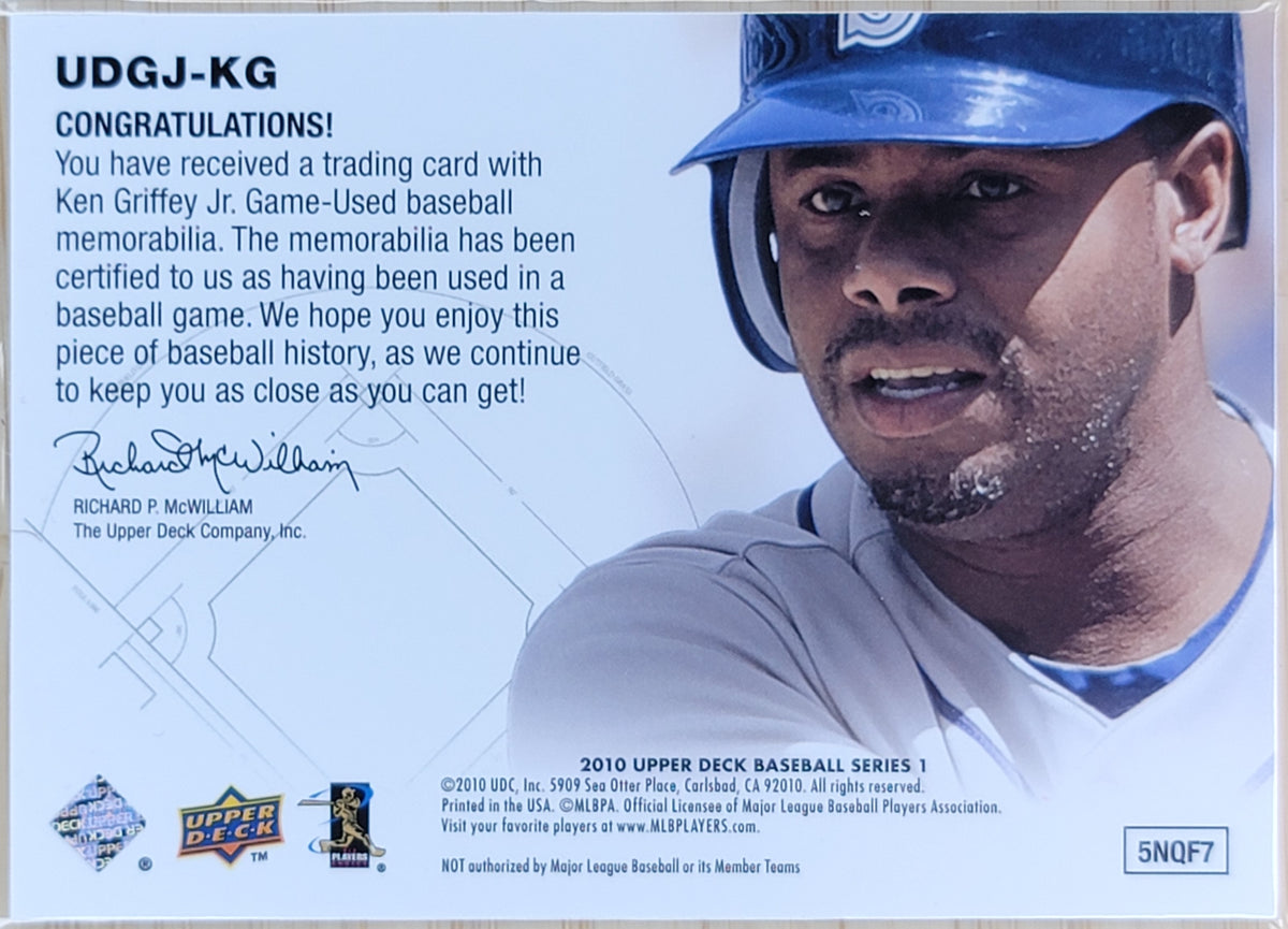 2010 Upper Deck Ken Griffey Jr. UD Game Jersey #UDGJ-KG-2