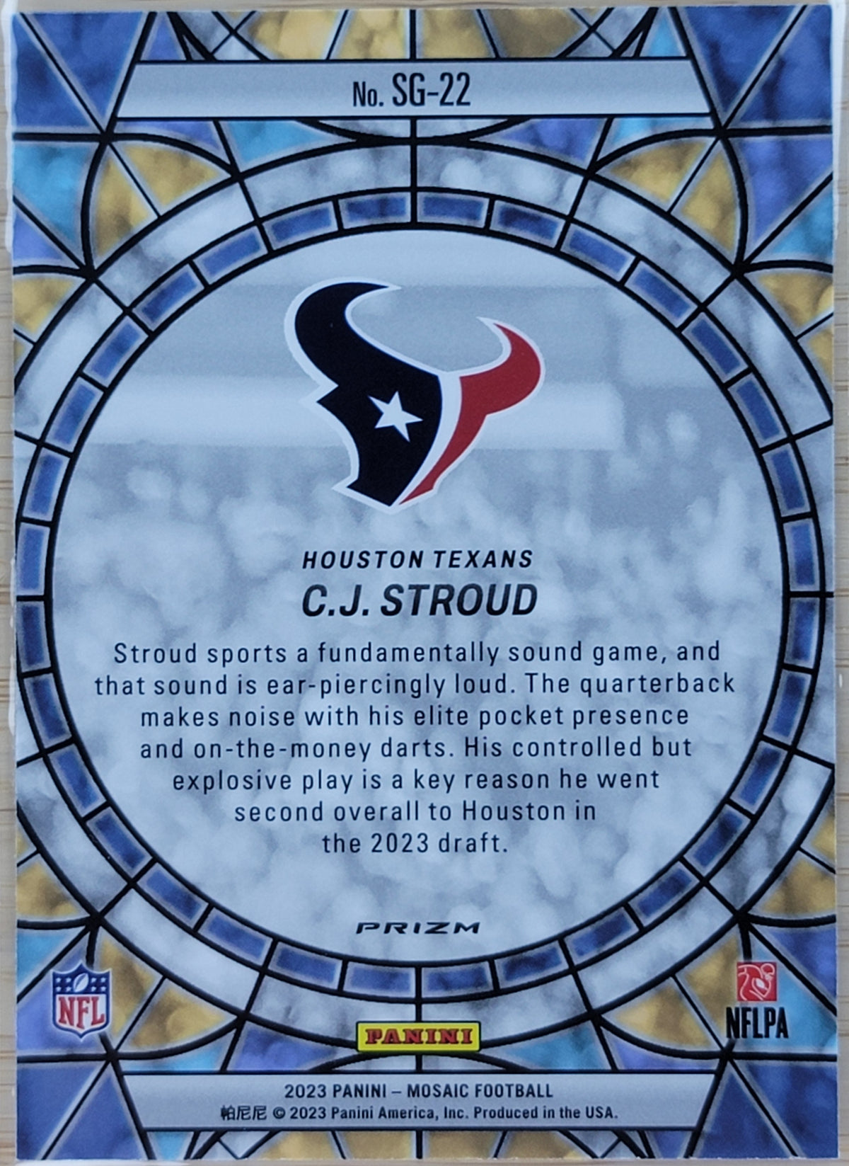 2023 Panini Mosaic C.J. Stroud Stained Glass #SG-22-2