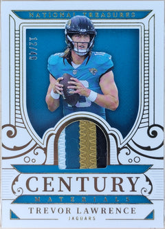 2025 Panini National Treasures Trevor Lawrence Century Materials #/49 #CM-TLE-1