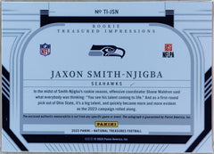 2023 Panini National Treasures Jaxon Smith-Njigba Rookie Treasured Impressions #/99 AU #TI-JSN-2