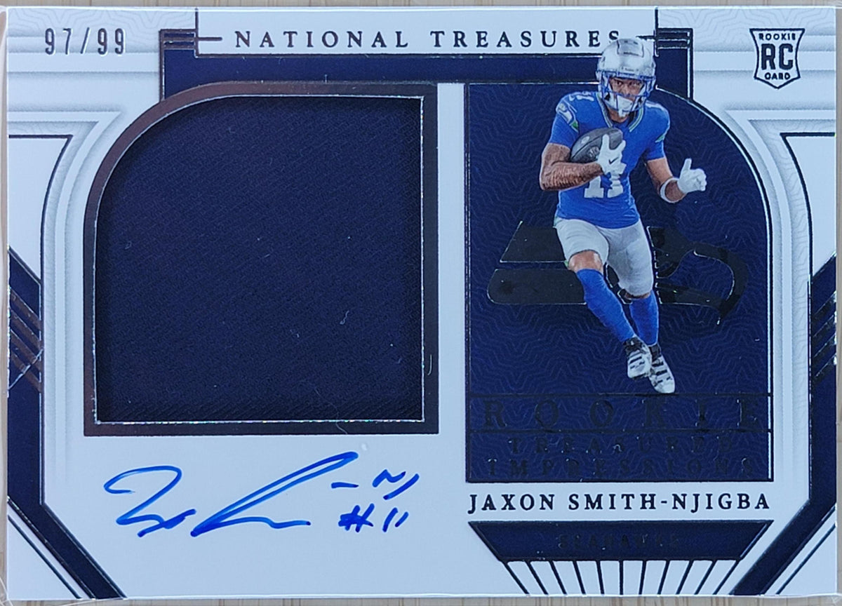 2023 Panini National Treasures Jaxon Smith-Njigba Rookie Treasured Impressions #/99 AU #TI-JSN
