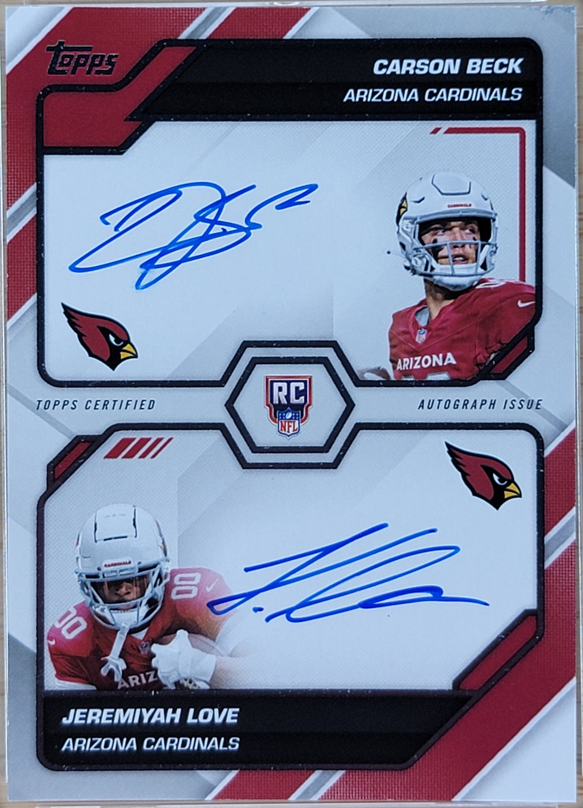 2026 Topps Flagship Jeremiyah Love / Carson Beck First Dual Signatures #FDS-BL-1