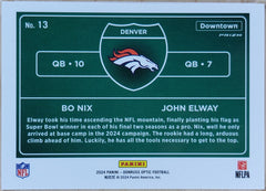 2024 Donruss Optic Bo Nix / John Elway Downtown Duos #13-2