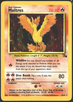 1999 Moltres Holo Fossil #12/62-1