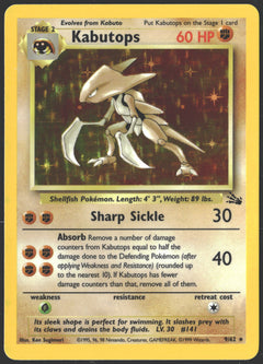 1999 Kabutops Holo Fossil #09/62-1