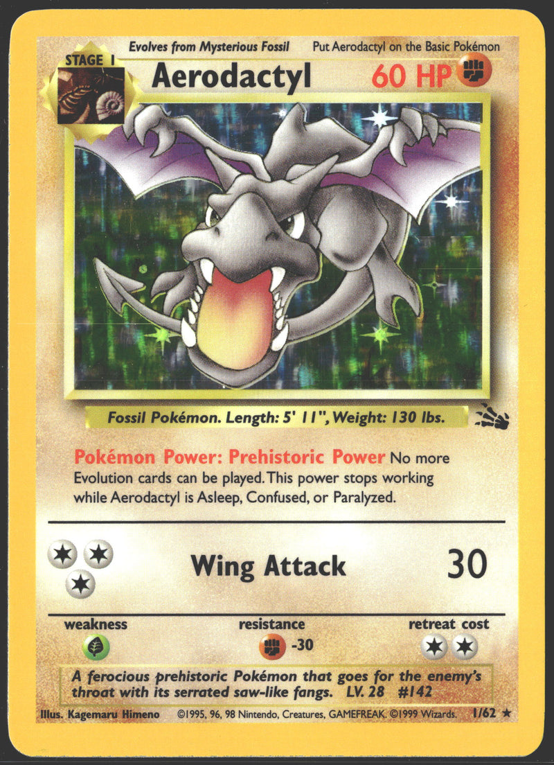 1999 Aerodactyl Holo Fossil #01/62-1