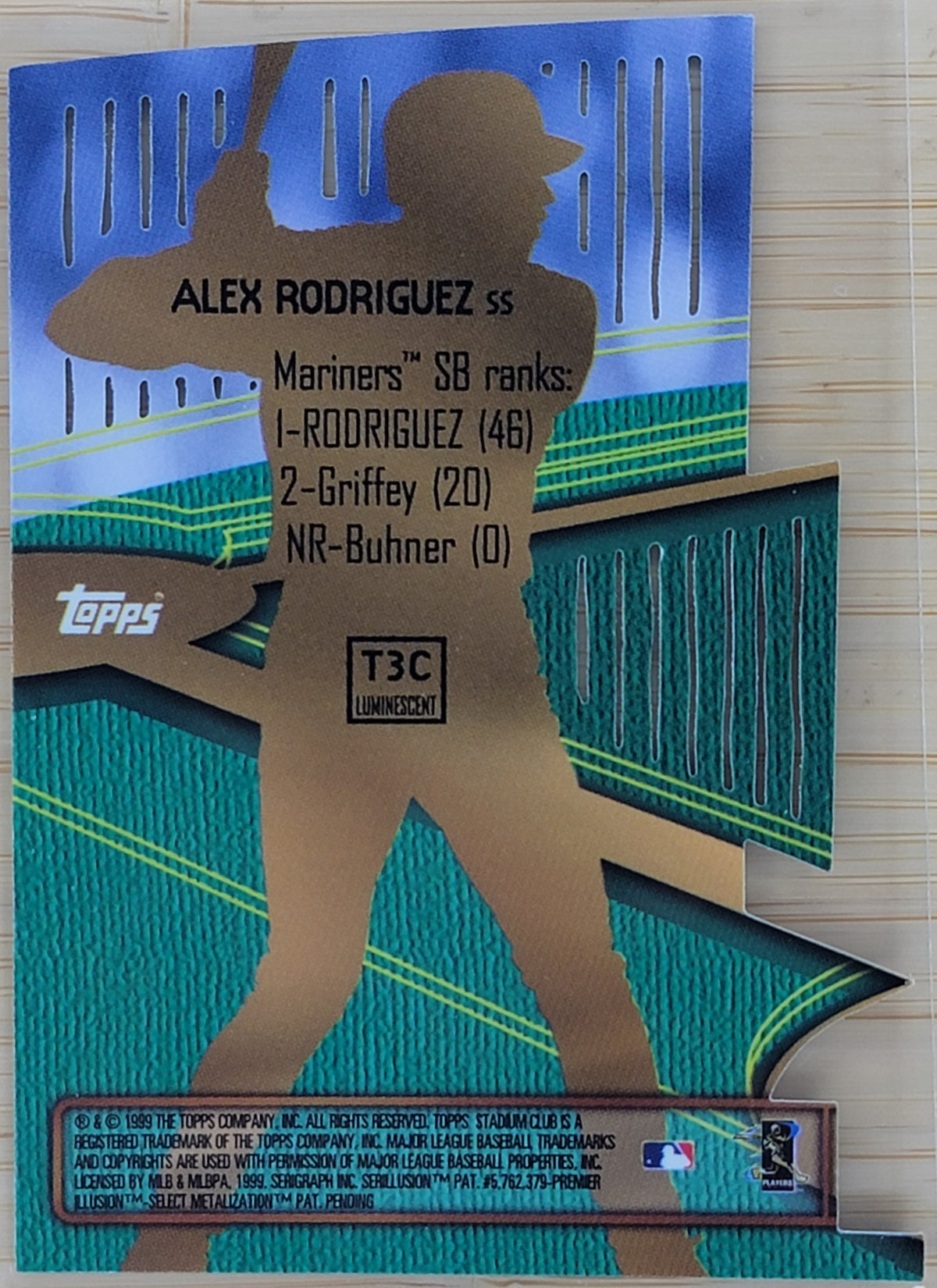 1999 Topps Stadium Club Alex Rodriguez Triumvirate Luminous #T3C-2